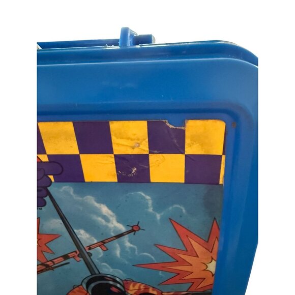 Vintage Ring Raiders Aladdin Lunchbox Thermos 1988 Matchbox Fighter Jets Blue - Picture 8 of 16